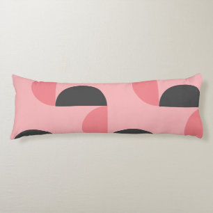 Mid-Century Modern Pink and grey Body Cushion