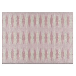 Mid Century Modern Pink Argyle Cutting Board