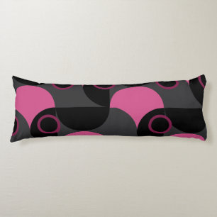 Mid-Century Modern Pink black and grey Body Cushion