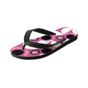 Mid-Century Modern pink, black and grey         Kid's Jandals