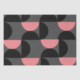 Mid-Century Modern Pink black and grey Tissue Paper