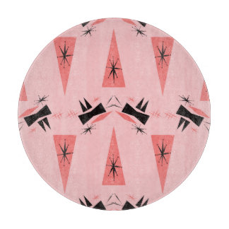 Mid-Century Modern: Pink Coral Pattern. Cutting Board