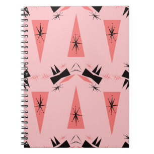 Mid-Century Modern: Pink Coral Pattern. Notebook