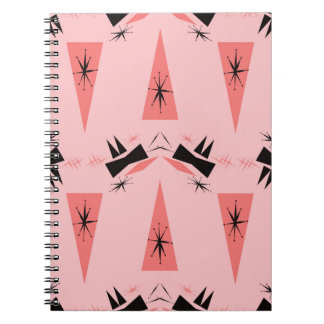 Mid-Century Modern: Pink Coral Pattern. Notebook