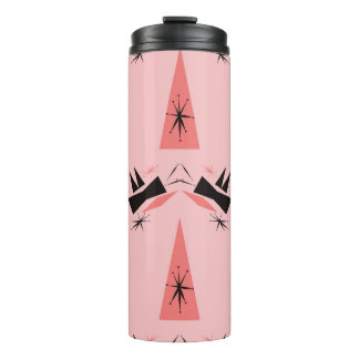 Mid-Century Modern: Pink Coral Pattern. Thermal Tumbler