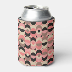 Mid-Century Modern Pink Pattern Can Cooler