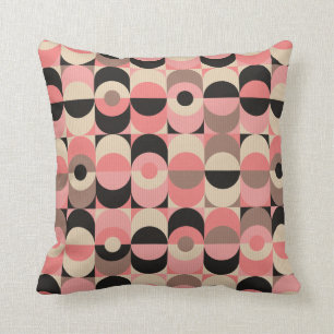 Mid-Century Modern Pink Pattern Cushion