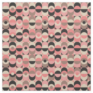 Mid-Century Modern Pink Pattern Fabric