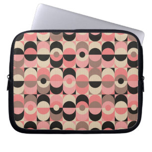 Mid-Century Modern Pink Pattern Laptop Sleeve