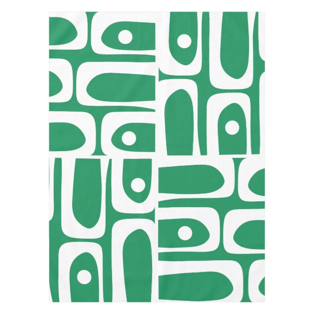 Mid Century Modern Piquet Retro Abstract Pattern Tablecloth (Front)