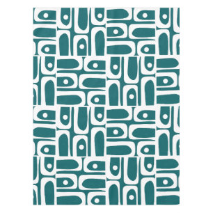 Mid Century Modern Piquet Retro Abstract Pattern Tablecloth