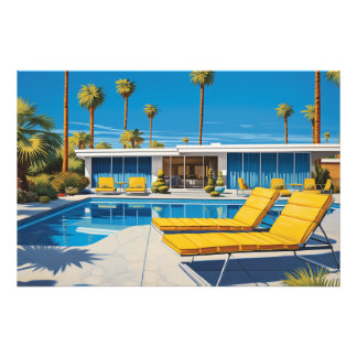 Mid-century Modern Pool Photo Print