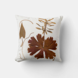 Mid-Century Modern Pressed Flowers Cushion
