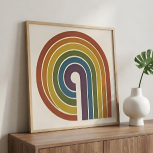 Mid-Century Modern Pride Square Poster