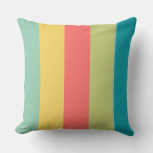 Mid - Century Modern Rainbow Stripes Cushion