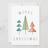 mid century modern rainbow trees blush teal simple