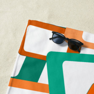 Mid-Century Modern Rectangles  Beach Towel
