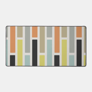 Mid Century Modern Rectangles Desk Mat