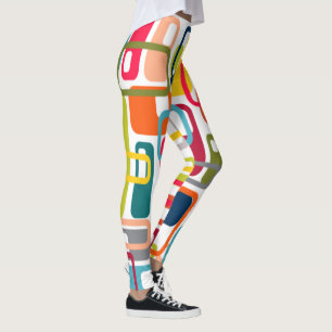 Mid-century Modern Rectangles Leggings