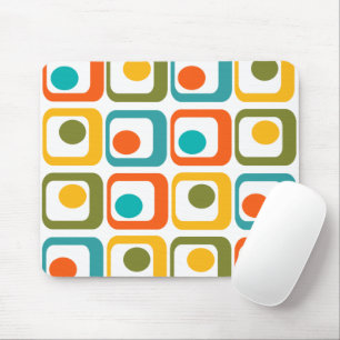 Mid-Century Modern Rectangles Mouse Pad
