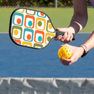 Mid-Century Modern Rectangles Pickleball Paddle