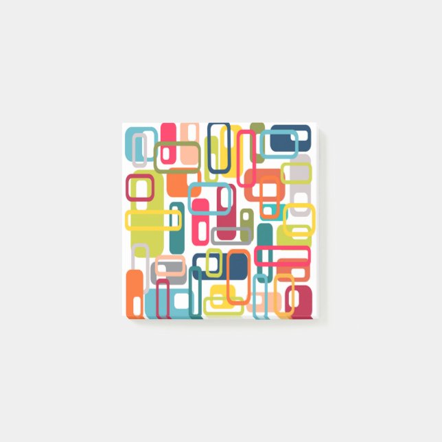 Mid-century Modern Rectangles Post-it Notes (Front)