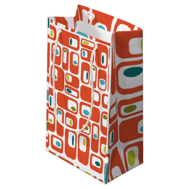 Mid-century Modern Rectangles  Small Gift Bag (Front Angled)