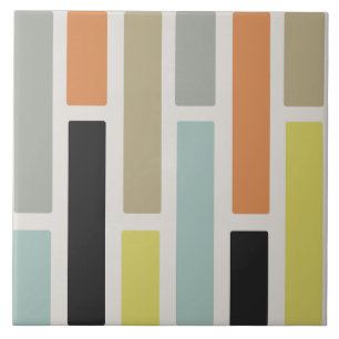 Mid Century Modern Rectangles Tile