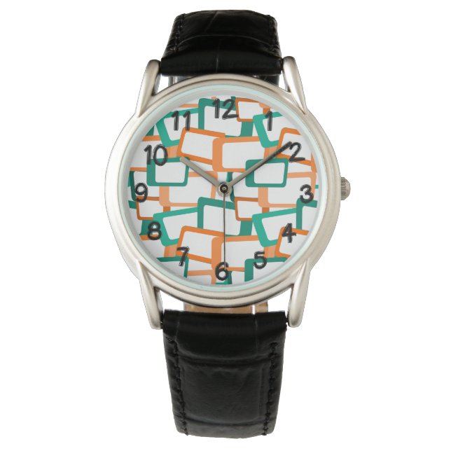 Mid-Century Modern Rectangles Watch (Front)