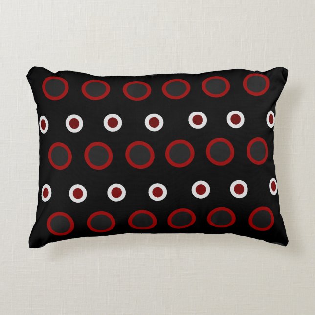 Mid-Century Modern red, black and grey    Decorative Cushion (Front)