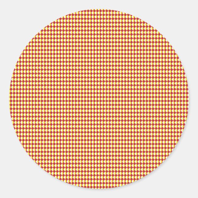 Mid Century Modern Repeat Pattern Classic Round Sticker (Front)