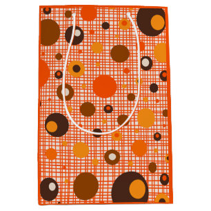 Mid Century Modern Retro Atomic Dot Pattern Medium Gift Bag
