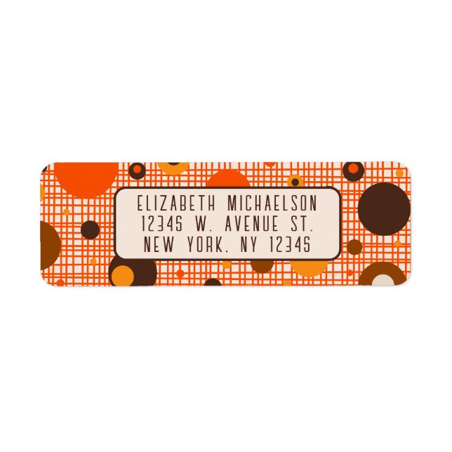 Mid Century Modern Retro Atomic Dot Pattern Return (Front)