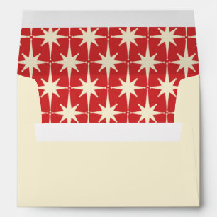 Mid Century Modern Retro Christmas Starbursts Envelope