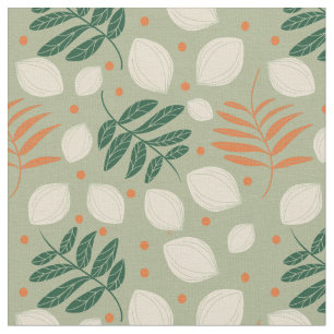 Mid Century Modern Retro Citrus Green  Fabric