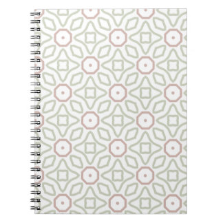 Mid-century modern retro geometric pattern notebook