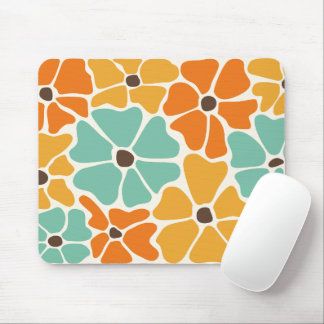 Mid Century Modern Retro Mod Floral Mouse Pad