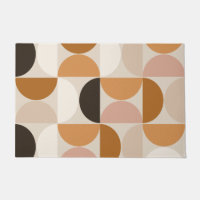 Mid Century Modern Retro Pattern Brown Earth Tones