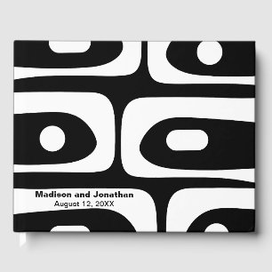 Mid Century Modern Retro Piquet Personalised Guest Book