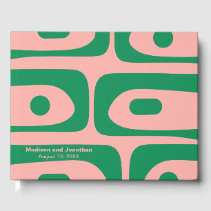 Mid Century Modern Retro Piquet Personalized Guest Book