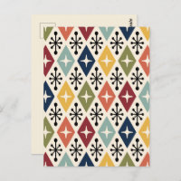 Mid Century Modern Retro Starburst Pattern