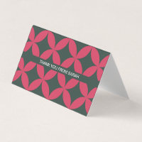 Mid-Century Modern Retro Tiny Thank You Note Cards