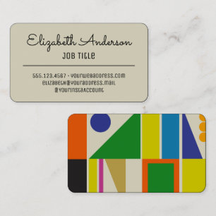 Mid Century Modern Retro Vintage Style Business Card