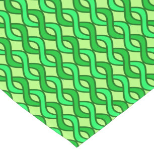 Mid-Century Modern Ribbons, shades of green Short Table Runner