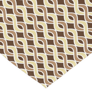 Mid-Century Modern Ribbons, taupe and brown Short Table Runner