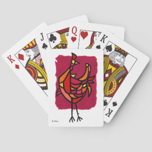Mid Century Modern Rooster Playing Cards
