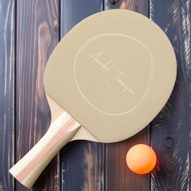 Mid-Century Modern Sand Dune with Name  Ping Pong Paddle (Creator Uploaded)