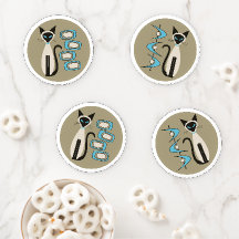 Mid Century Modern Siamese Cats
