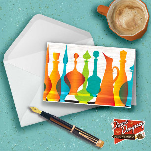 Mid-Century Modern Sling Vases Note Cards