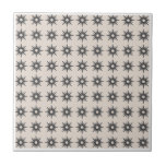 Mid-Century Modern Small Starburst Pattern Tile<br><div class="desc">Mid-century modern inspired design featuring vintage pattern of small retro silver starbursts on a bone-coloured background. Simple, clean modern seamless design. Create your own custom pattern by uploading a new image, or use the "message" button to contact the designer for help. To create your own patterned design: 1. Select personalise...</div>